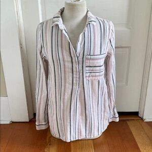 Sanctuary‎ Striped Linen Blend Tunic Medium